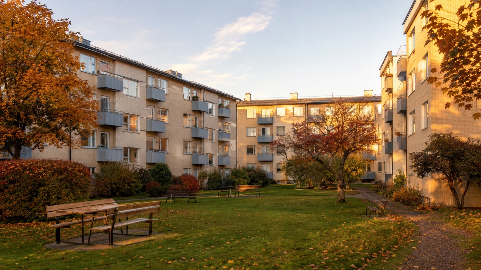 Innergården i höstfärger