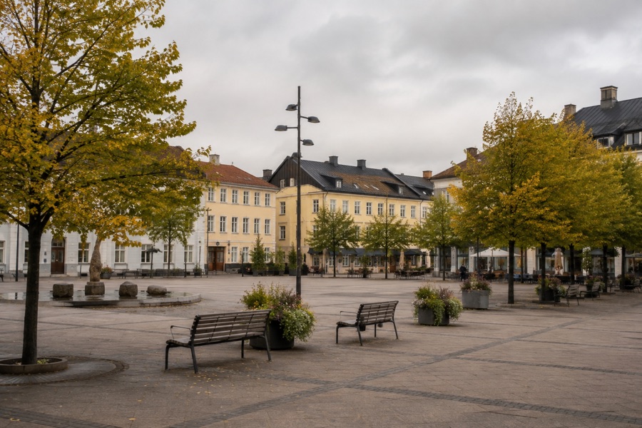Torget – handel och caféer